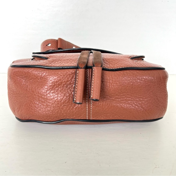 ♦️SOLD♦️MARC JACOBS Maverick Pebble Leather Flap w Suede Ties Saddle Shoulder - Picture 11 of 16